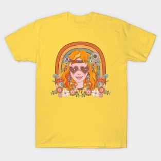 Retro hippie rainbow! T-Shirt